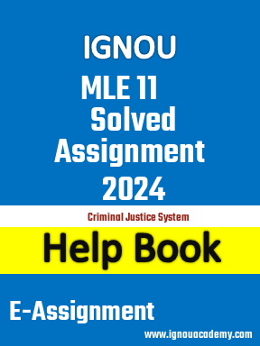 IGNOU MLE 11 Solved Assignment 2024